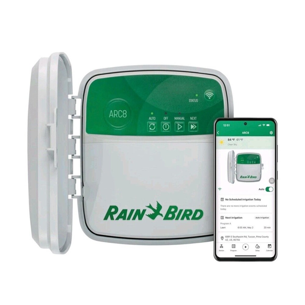 Rain Bird ARC8 8-Zone App Based Smart Residential Irrigation Controller NEW
